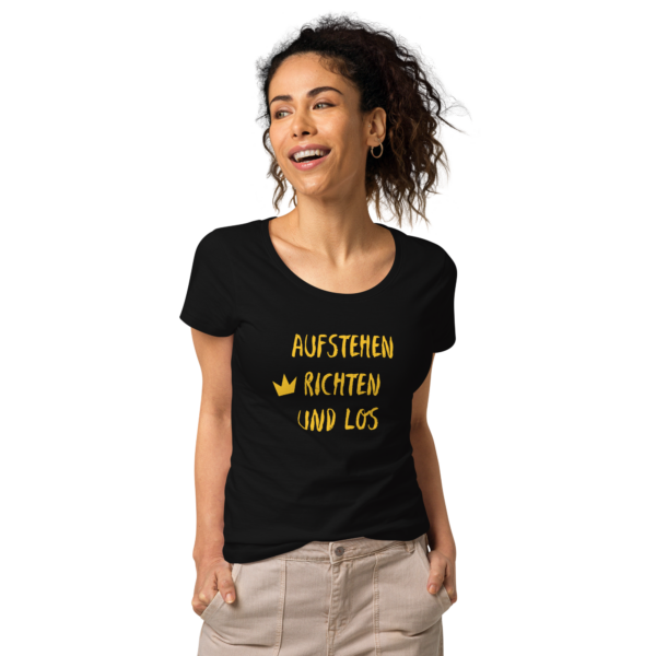 Basic Bio-T-Shirt Aufstehen Krone richten