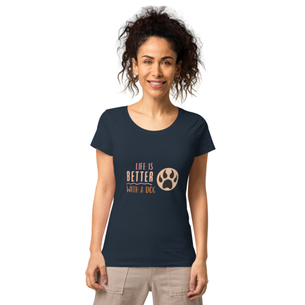 Basic Bio-T-Shirt für Damen, Life is better with a dog