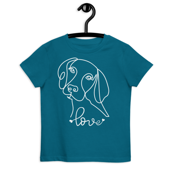 Bio-Baumwoll-T-Shirt für Kinder – Hundeliebe