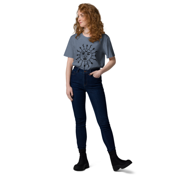 Lockeres-Bio-Baumwoll-T-Shirt Sonne, Mond & Sterne