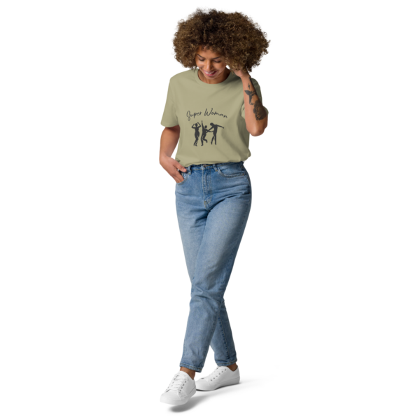Lockeres-Bio-Baumwoll-T-Shirt Super Woman